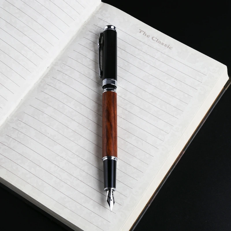 

Vintage Style Pear Wood Barrel Fountain Pen 0.5mm Nib Business Office Gift