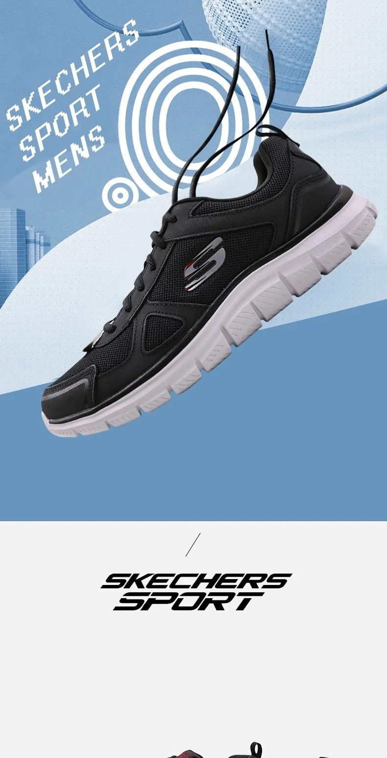 Skechers/обувь для мужчин; Повседневная Удобная обувь; сетчатые кроссовки; дышащая прогулочная обувь для мужчин; высокое качество; 52631-BKRD