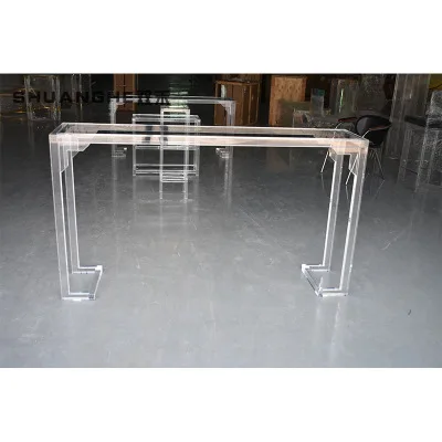 

Modern minimalist style Acrylic PMMA transparnt coffee table ractangle home decor tea table for apartment hotel home use