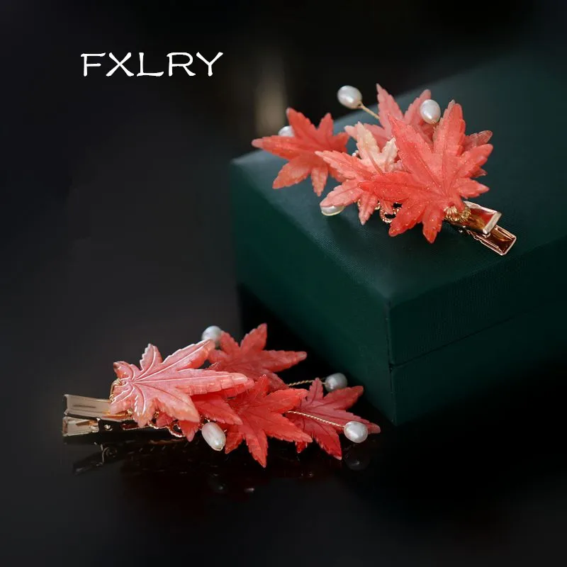 FXLRY оригинальная заколка для волос ручной работы из натурального жемчуга