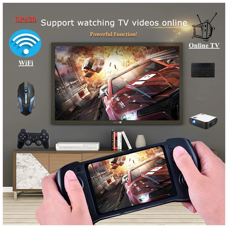HEYNOW Raspberry Pi CM 3L GP430 Ретро игровая консоль 4 3 дюйма IPS Retropie OS Wifi TV HD Выход онлайн ТВ