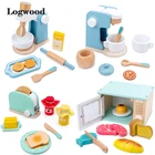 Детские деревянные комплекты для ролевых игр, имитация тостов, хлебопечка, кофе-машина, блендер, набор для выпечки, игра, кухня, реальная жизнь, игрушки
