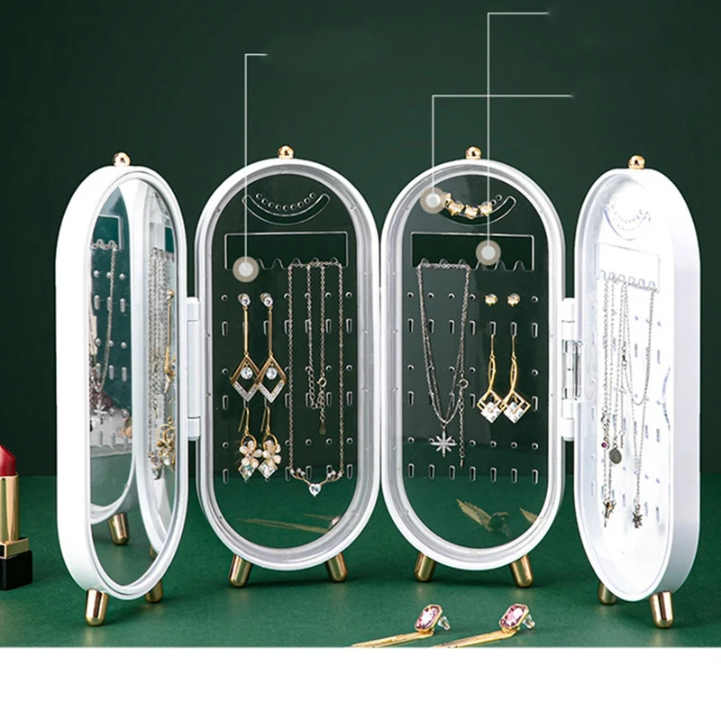 

Jewelry Organizer Box,Collapsible Dust-Proof Storage Box,for Necklace/Earrings/Bracelet/Pendant Organizer