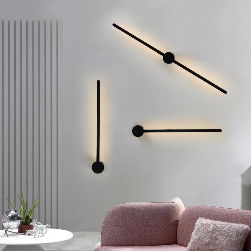 

Modern Living Room Strip Light Wall Lamp Minimalist Bright Aluminum Indoor Corridor Corridor Background Wall Lamp Mirror Lamp