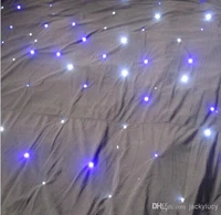 Luxury Blue-White Color LED Star Curtain Wedding Stage Backdrop Cloth With DMX512 Controller For Wedding Decoration Supplies