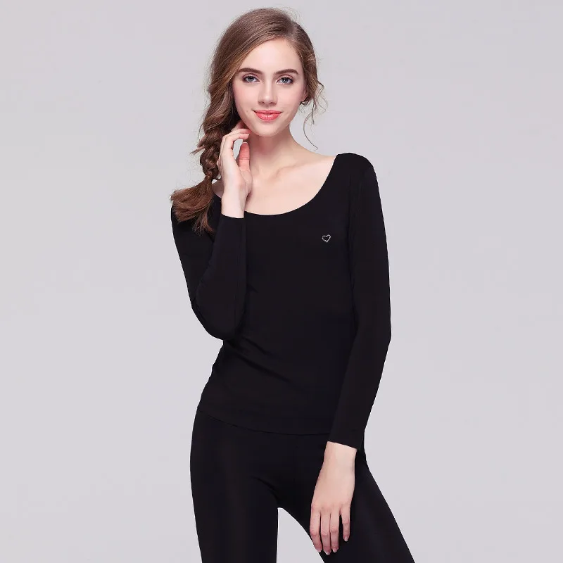 Модальное хлопковое толстое женское термобелье наборы нижнее белье Зимняя