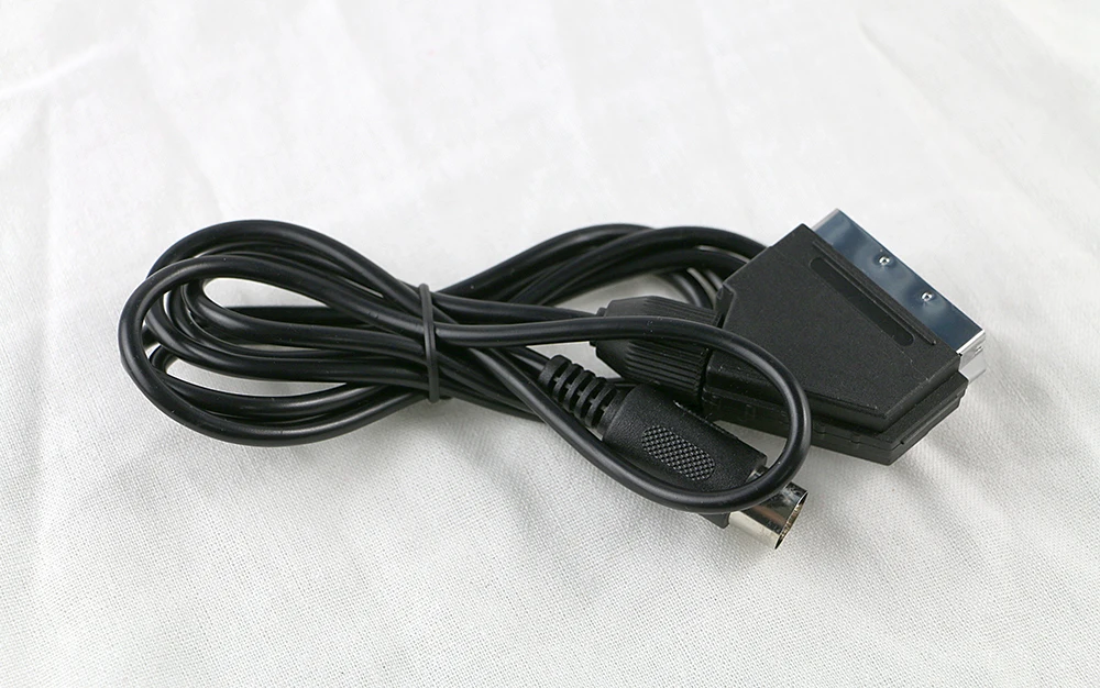 10pcs C-Pin Black RGB Scart Data Line 1.8m Charging Power Cable PAL C Pin For Sega Genesis 1 Mega Drive MD Master System - купить по