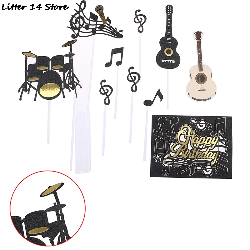 1 комплект музыкальная нота с днем рождения мультик пирожное фигурки жениха и