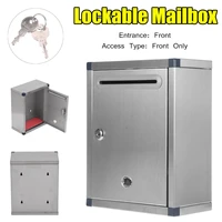 stainless steel mailbox outdoor security locking mailbox letter box suggestion box newspaper mail letter post home garden decor