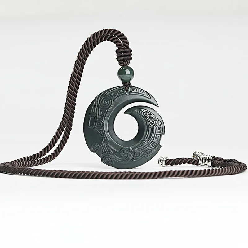 Натуральный нефритовый Подвесной Ожерелье Hetian нефритовые ювелирные изделия