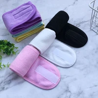 1pc adjustable facial hairband makeup head band toweling hair wrap shower caps stretch towel cleaning cloth hair acessories hot
