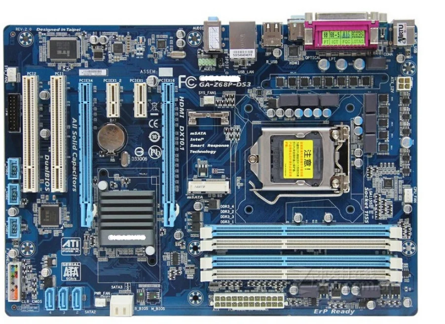 Материнская плата для настольного ПК материнская GA-Z68P-DS3 Z68 Z68P-DS3 DDR3 LGA 1155 |