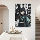 Muichiro Tokito, рассекающий демонов киметасу No Yaiba, домашний декор, холст, настенное искусство, украшения, принты, гостиная, спальня, Постер, живопись