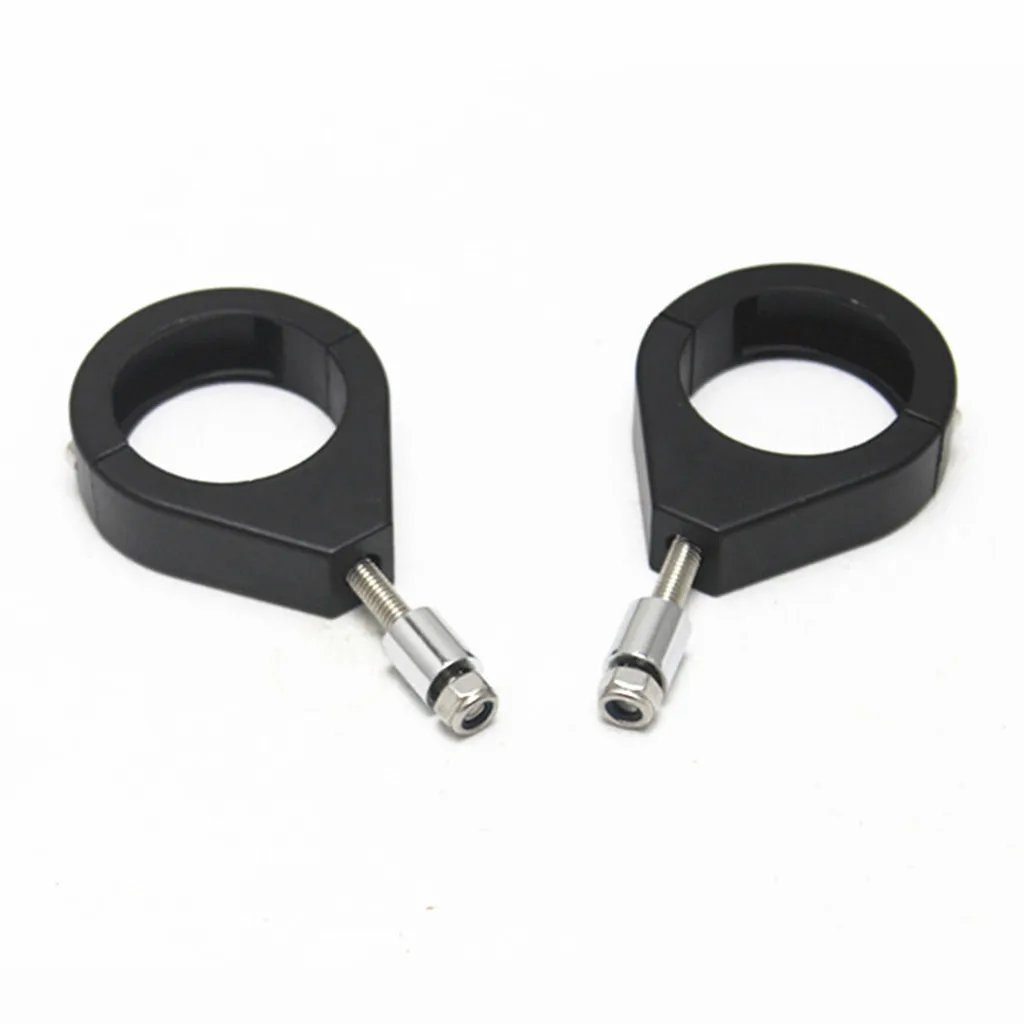 

2X Turn Signal Mount Bracket 41mm Fork Relocation Clamps for Harley [Black]