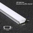 Алюминиевый led-канал, 0,5 м, для 3528 5630 5050 светодиодные светильники tira u-образный, алюминиевый прозрачный