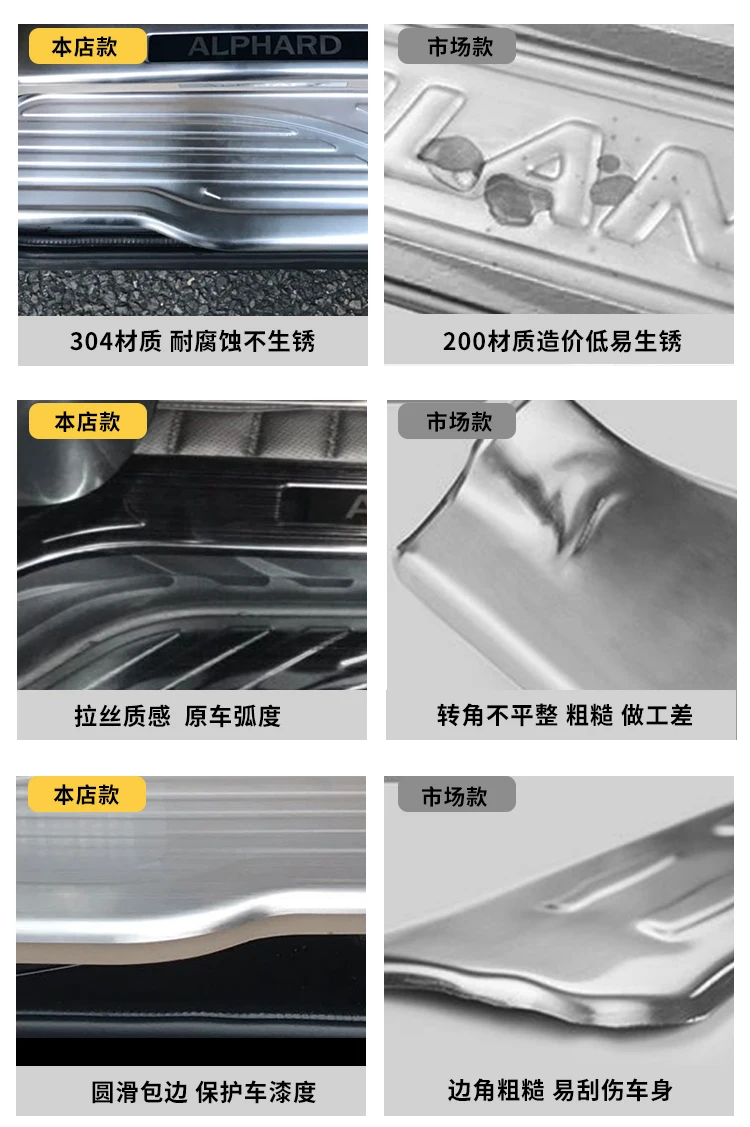 Подходит для Alphard Vellfire 30 серии светодиодный педаль двери с педаль лампы Alphard порог в 15-19 лет