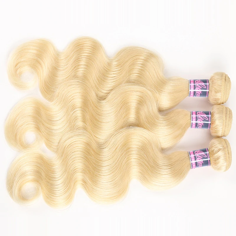 

Lucky Queen 613 Blonde 3/4 Brazilian Hair Bundle Body Wave Remy Human Hair Weft 26 28 30 Inch Free Fast Shipping