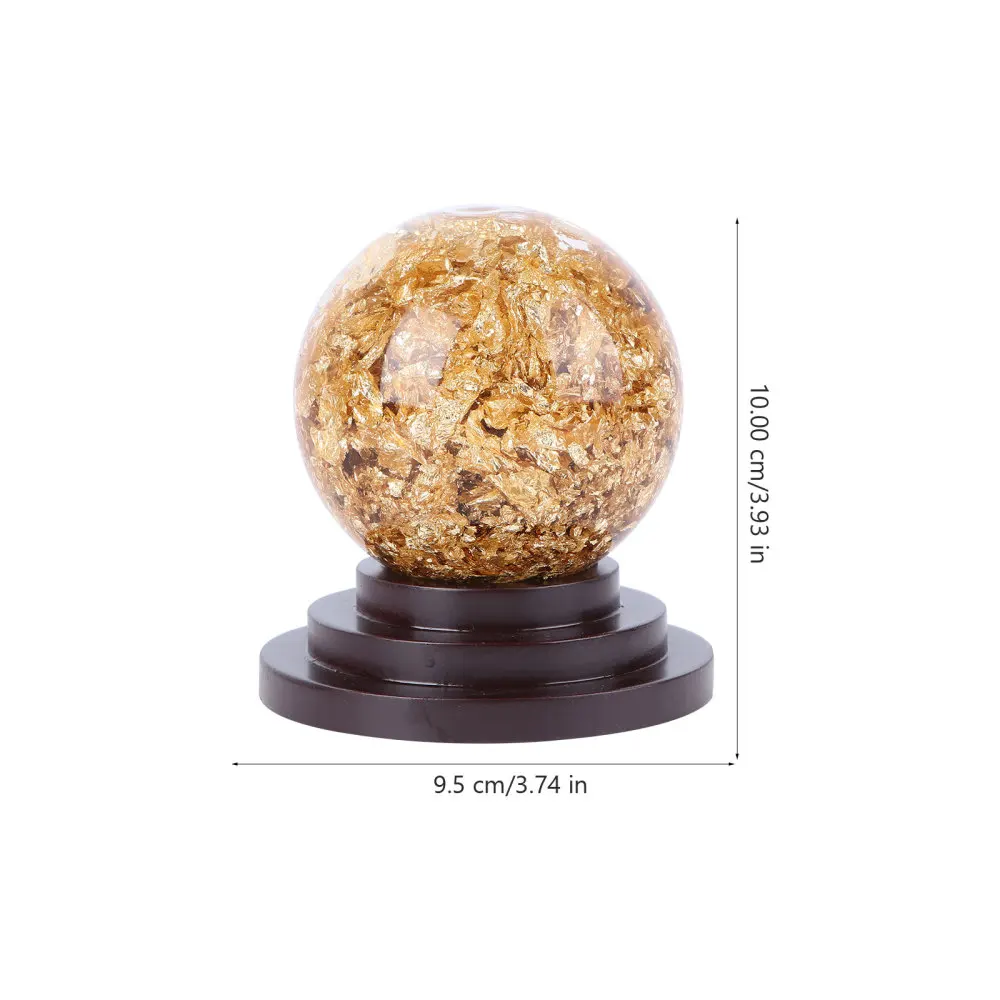 

1pc Crystal Ornament Desktop Ornament Wealth Crystal Decor (Golden)