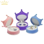 Футляр для ювелирных изделий, корона, бархатное кольцо, ожерелье, заклепки, контейнер, обручальное кольцо, подарочный футляр для хранения сережек