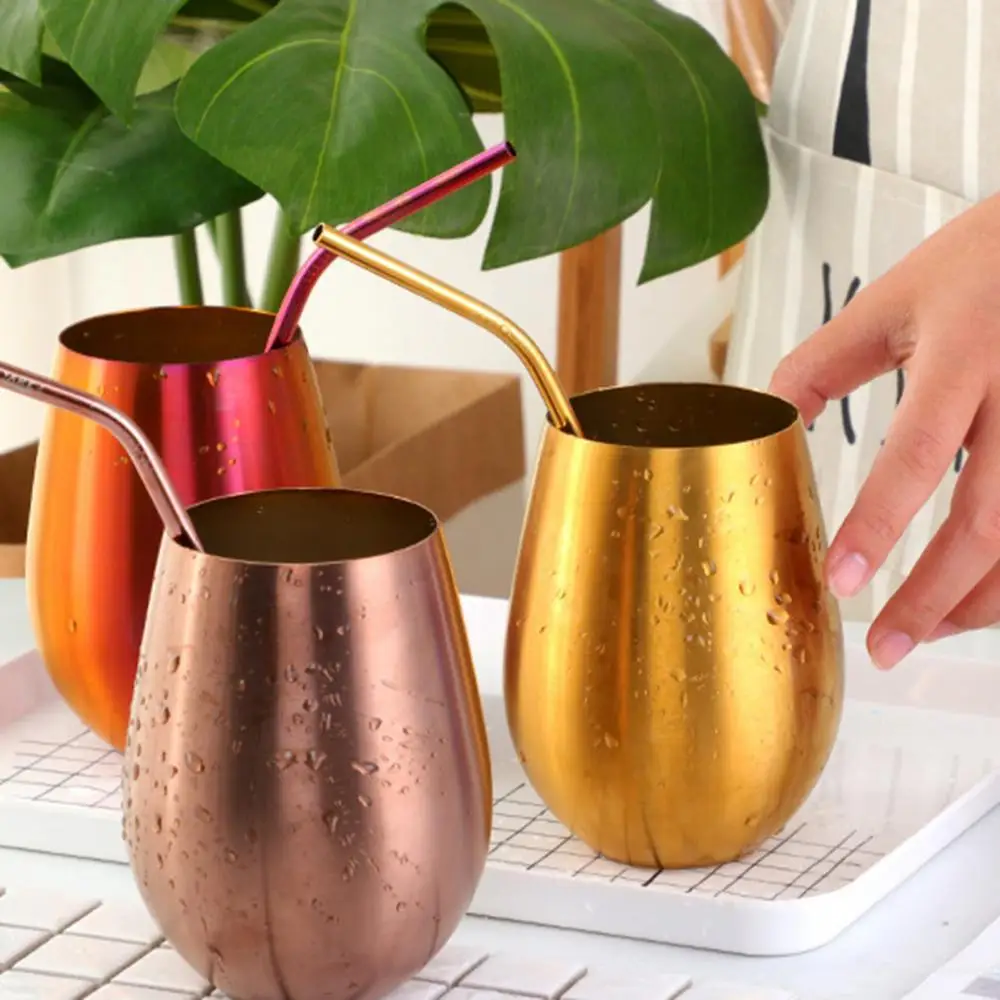 

304 Stainless Steel Wine Glasses Coffee Drink Beverage Beer Drinkware Water Cup