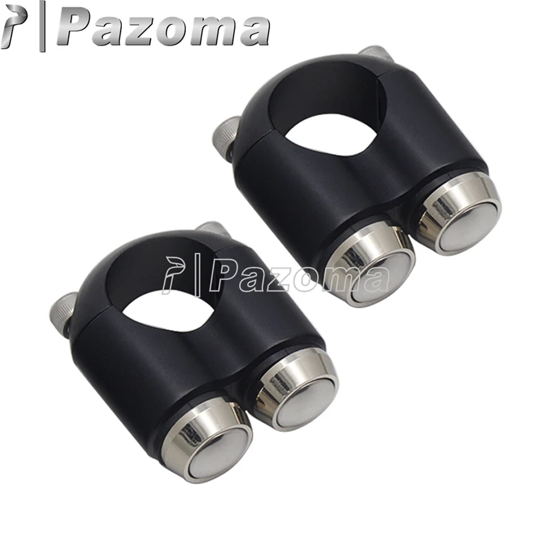 Универсальный 1 &quot7/8&quot Ручка 2 кнопки переключатель мотоцикла 22/25 мм Кафе Рейсер
