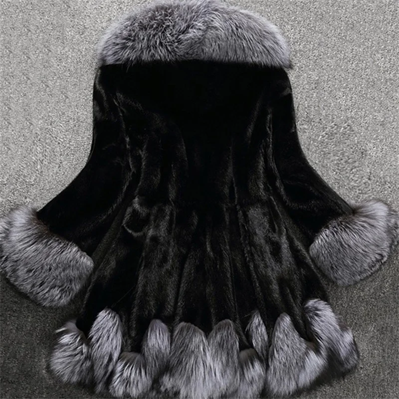 Модное меховое пальто из искусственного меха, женское пушистое теплое пальто с длинным рукавом, женская верхняя одежда, осенне-зимнее пальто, куртка, пальто с капюшоном
