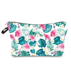 Модная женская косметичка с цветочным принтом, милая очаровательная мультяшная Вместительная женская косметичка, дорожная Водонепроницаемая косметичка