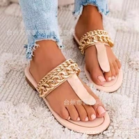 ladies chain sandals summer beach slippers for women sandals flip flops ladies crystal beach sliders casual slippers shoes