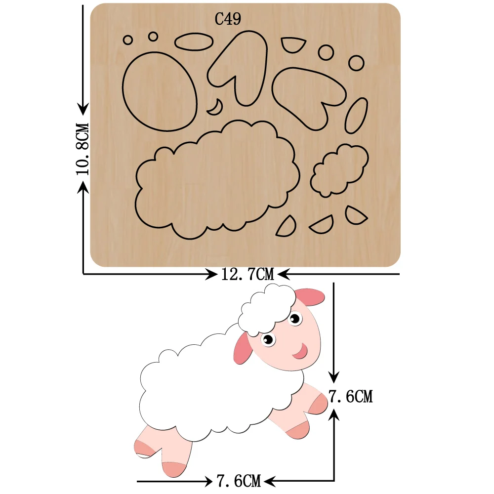 

New sheep Wooden die Scrapbooking C-49 Cutting Dies