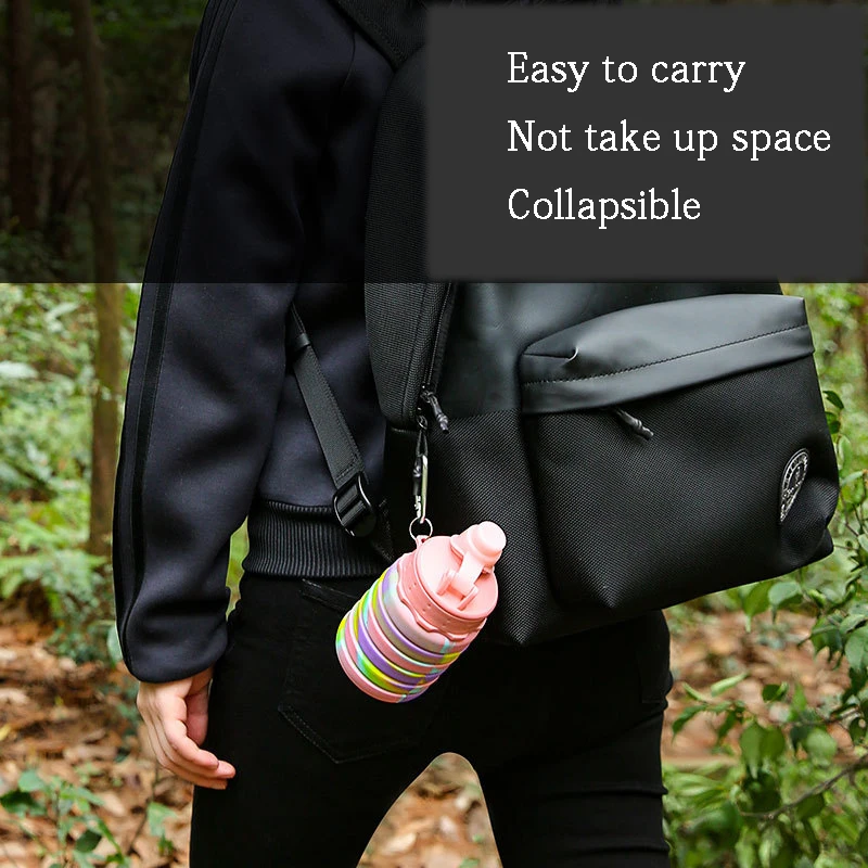 Silicone Travel Cup Telescopic Collapsible Drinking Tea Retractable Folding Coffee Outdoor Sports Tour Camping Water | Дом и сад