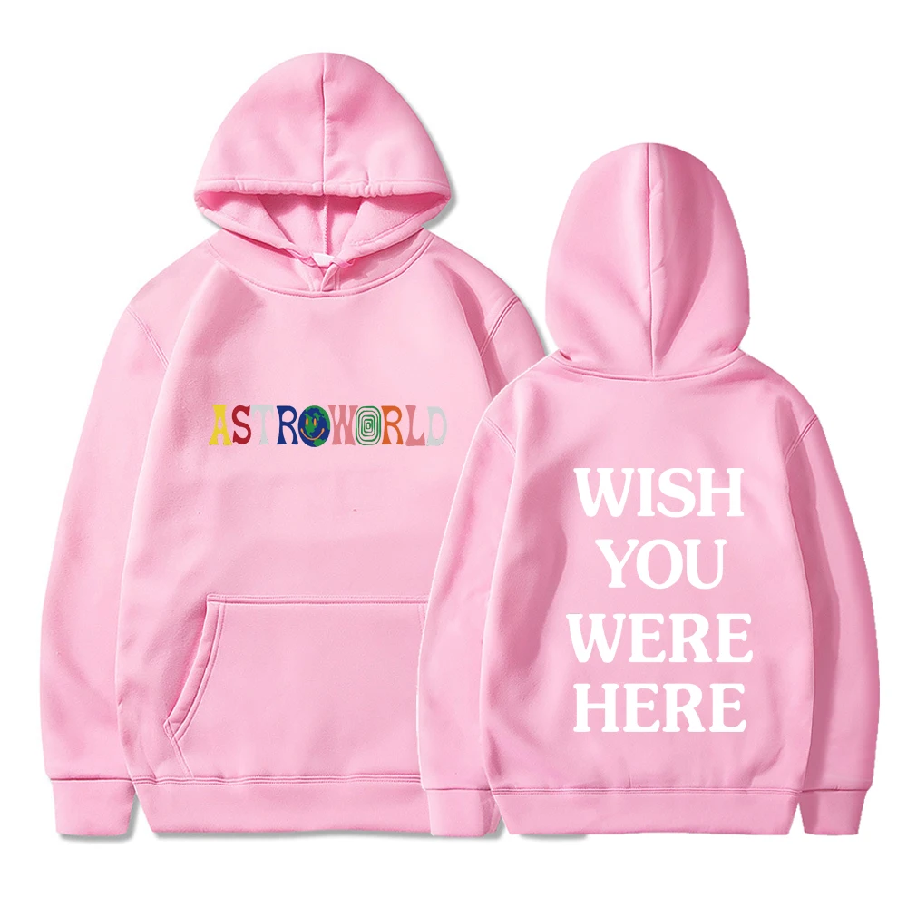 

TRAVIS SCOTT ASTROWORLD WISH YOU WERE HERE HOODIES Fashion Letter ASTROWORLD HOODIE Streetwear Man Woman Pullover Sweatshirt