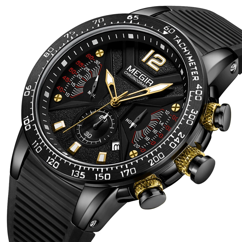 Fashion Sport Watch Men Chronograph Quartz Watches Military Waterproof relogio masculino 2019 Black wach man whatches | Наручные часы