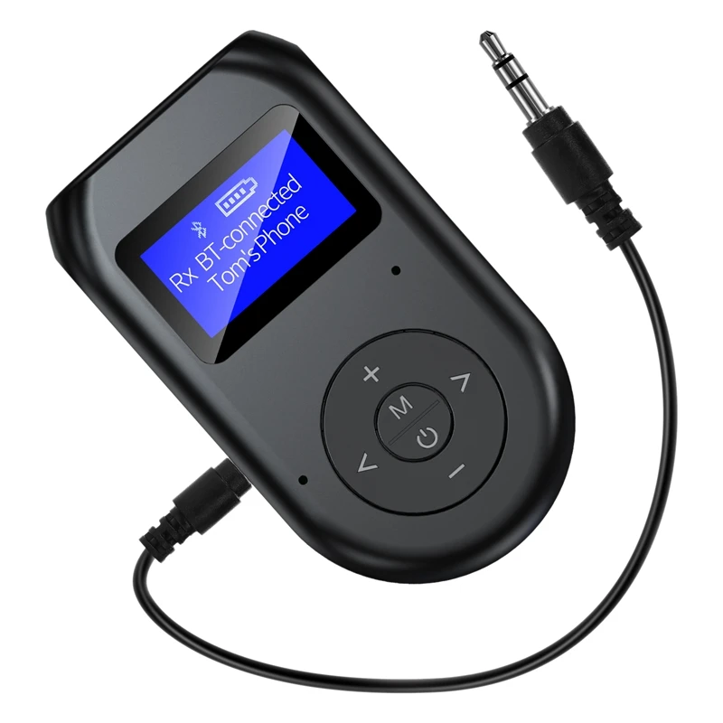 ЖК дисплей Bluetooth 5 0 o передатчик приемник 3 мм AUX стерео с микрофоном Handfrees вызовы