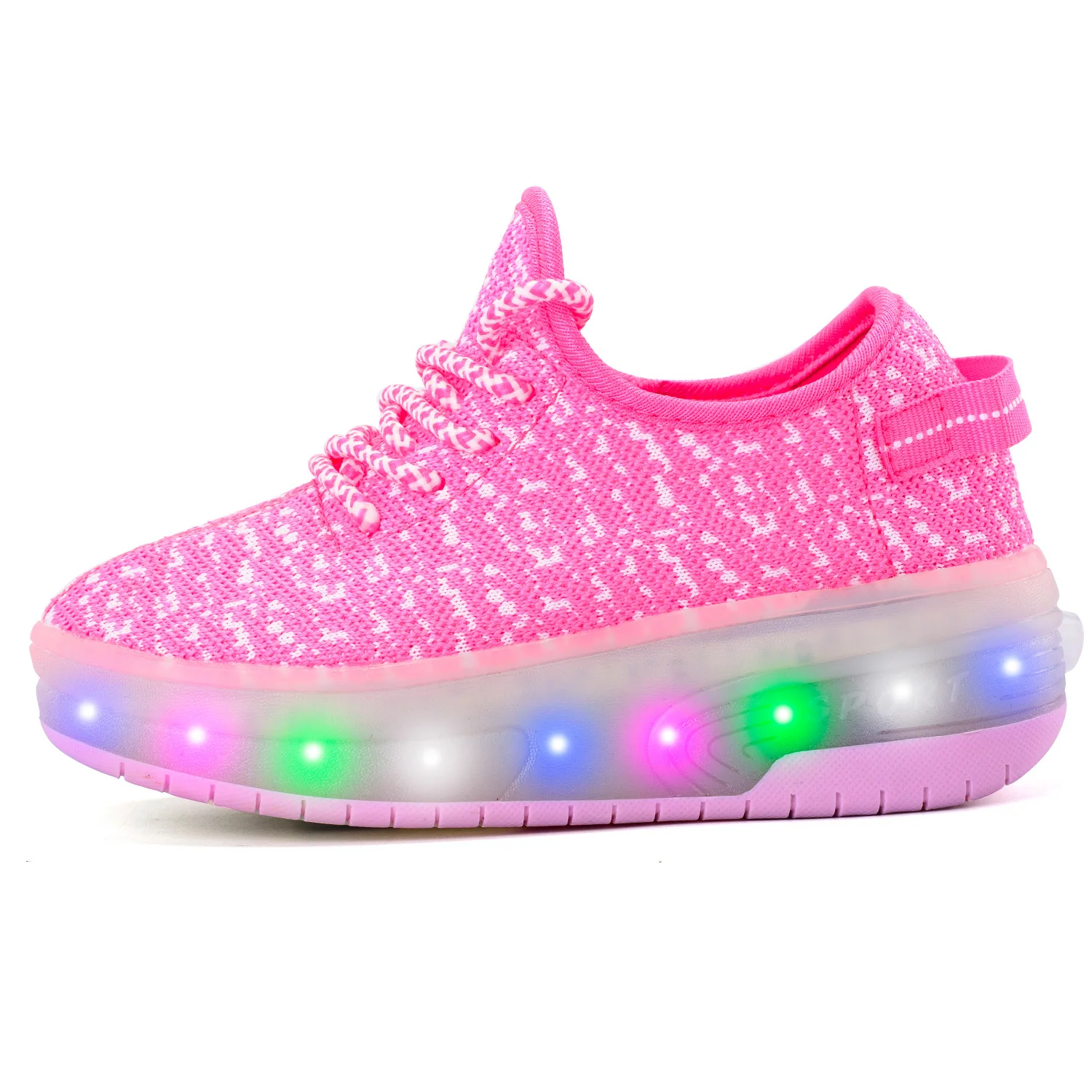 

Kids Roller Skates With 2 Wheels Breathable Sport Shoes Children's Sneakers Rollers Boy Girl Led Flash Shoes Size 28-40