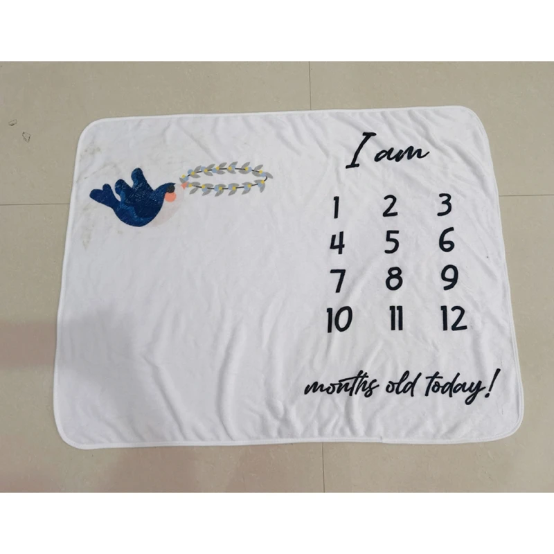 

Baby Milestone Photo Props Background Blankets Backdrop Cloth Calendar Photo