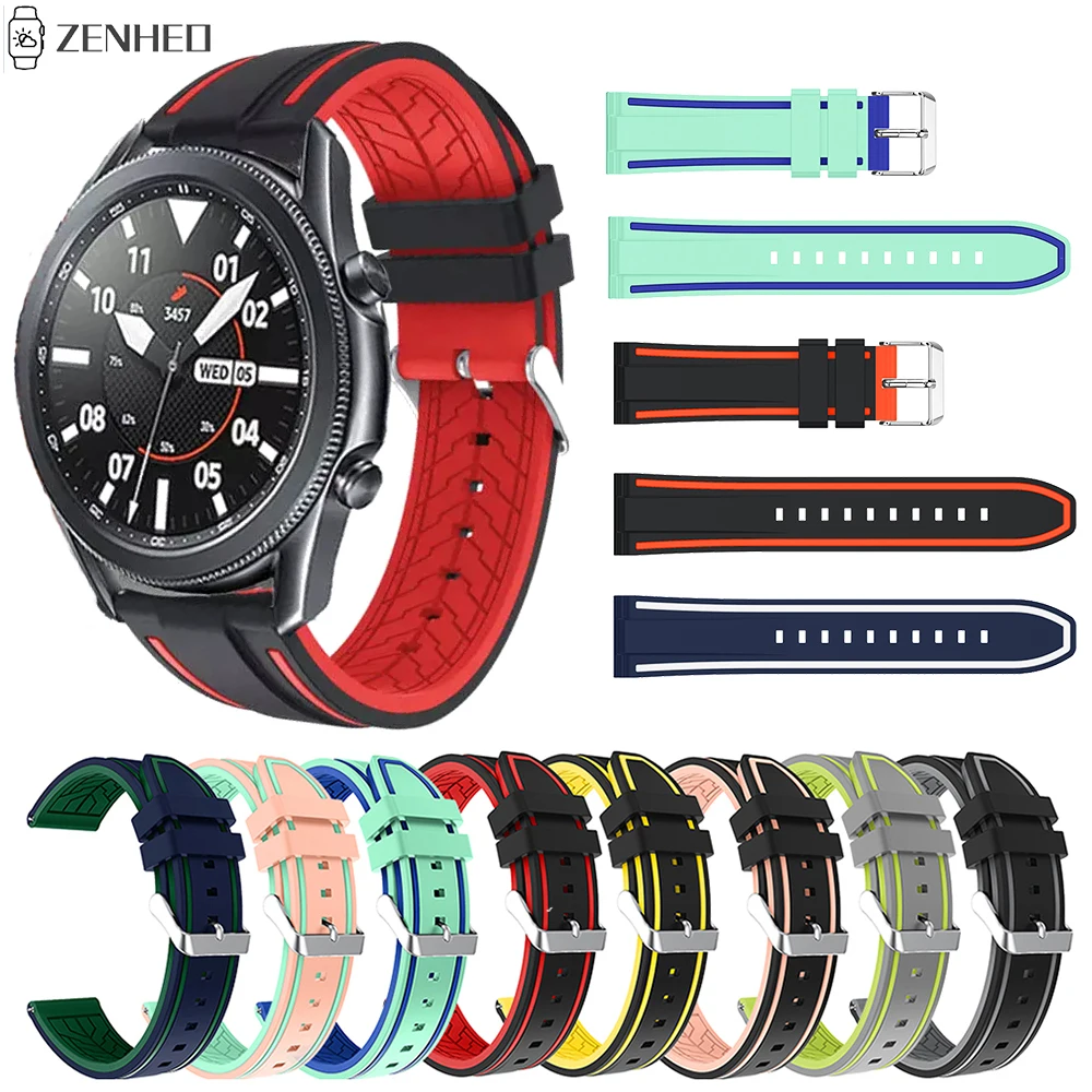 

22mm Silicone Strap For Samsung Galaxy Watch 3 45mm Watch Band Replacement Watchband For Huawei Honor Magic Watch 2 46mm