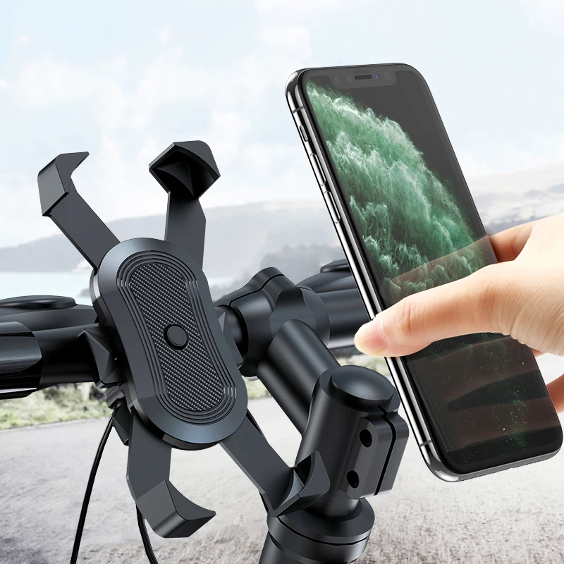 universal cycling phone holder clamp anti drop mobile gps bracket bicycle motorcycle stand for iphone xiaomi bicycle accessories free global shipping