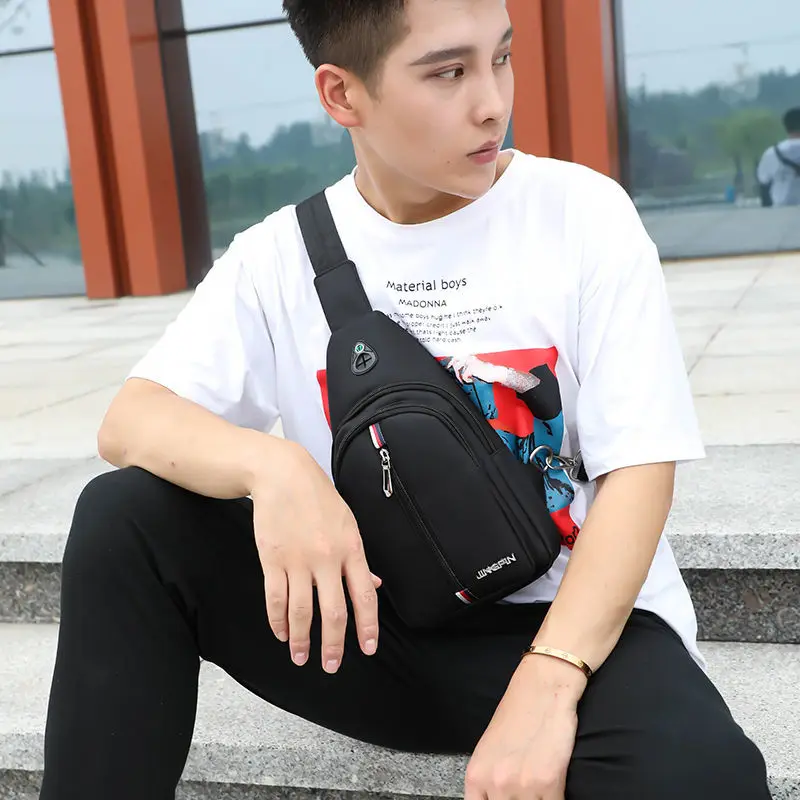 

Chest bag men's bag shoulder sports casual messenger bag