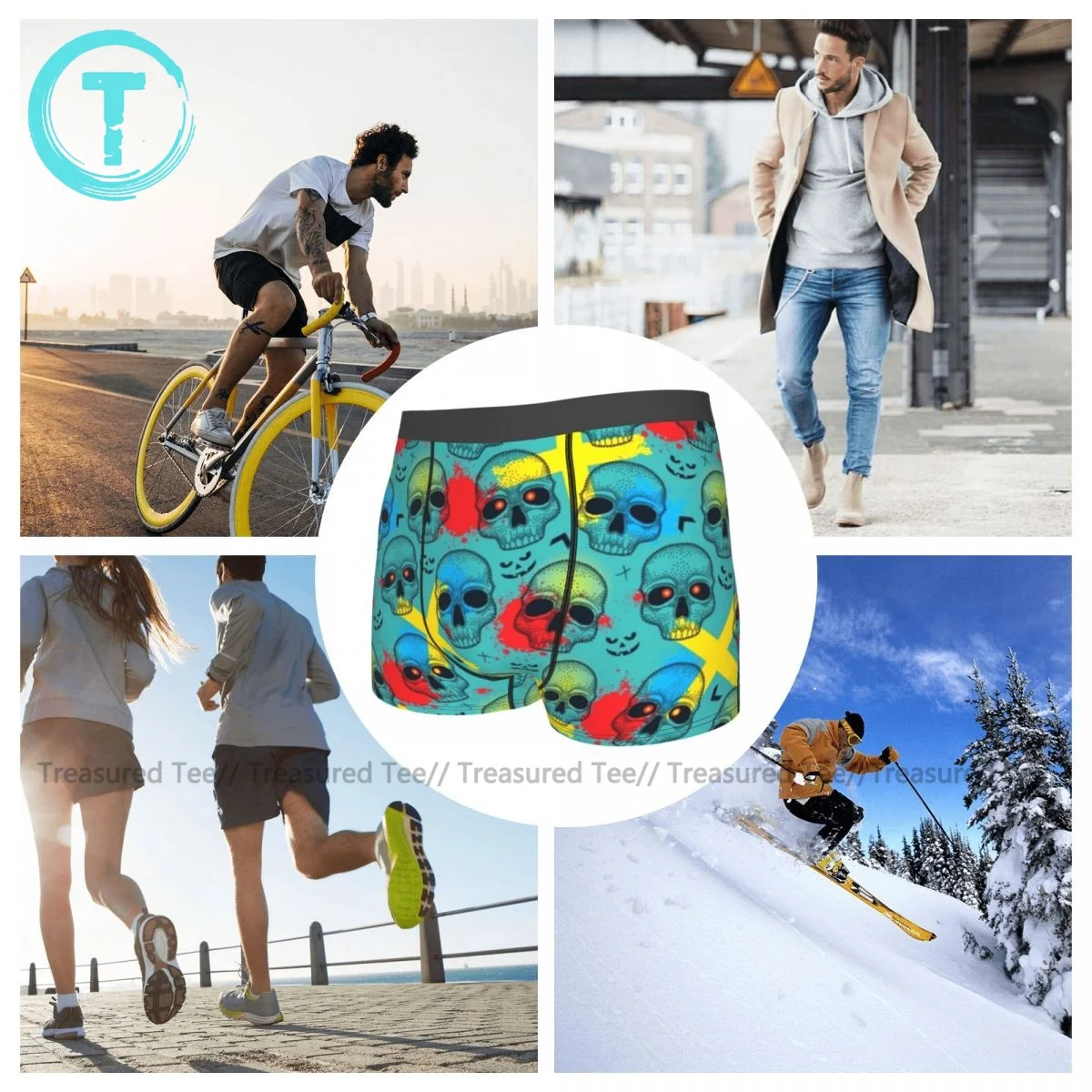 

Grunge Underwear Sublimation Hot Polyester Trunk Sublimation Cute Youth Boxer Brief