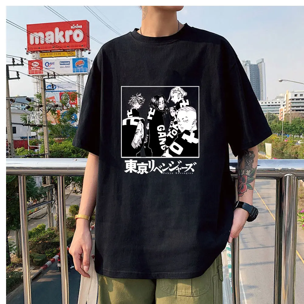 

2021 Popular Tops Tokyo Revengers Printed O-neck T-shirt Couple Clothing Oversized Clothes Unisex Funny Comfortabled Streetwears