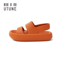 utune sandals for women summer platform shoes outside eva slippers men soft beach slides thick sole non slip indoor des sandales