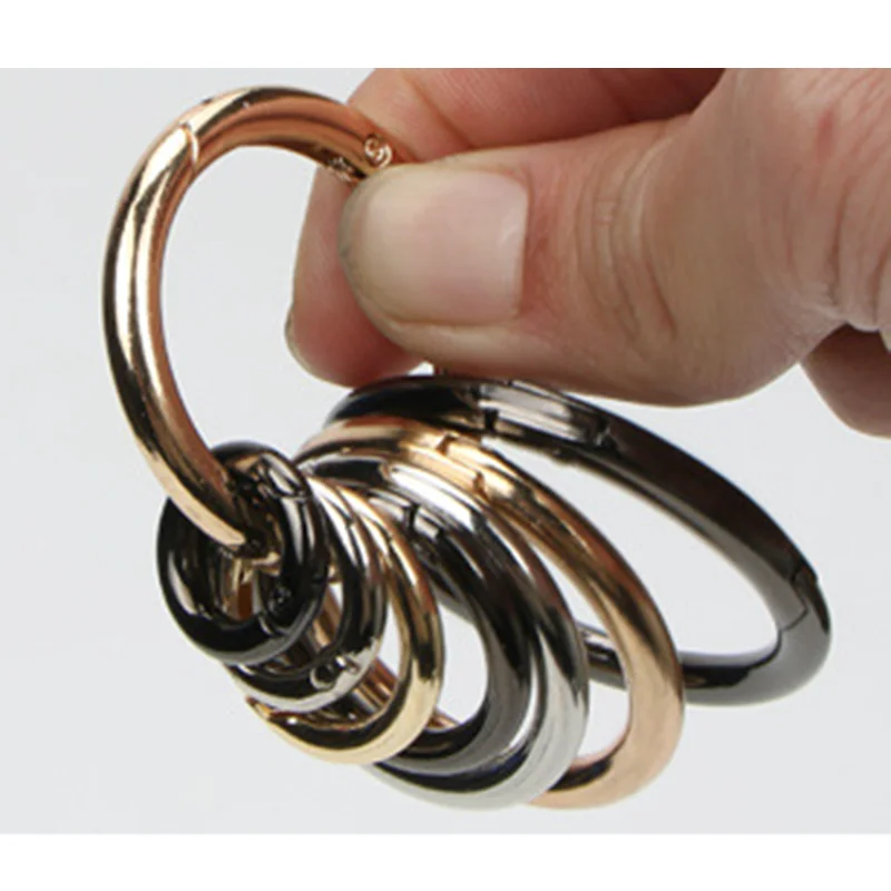 2 шт. круглые кольца с карабином и кнопкой |