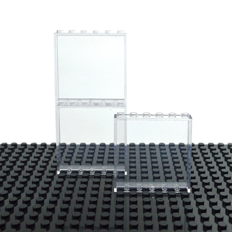 Window Frame City Building Blocks 1x6 Glass Transparent Panel House Parts Wall MOC Bricks Construction Toys Compatible 59350 | Игрушки и