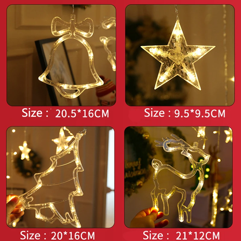 Рождественская форма елка лось колокольчик звезда светодиодный светодиодная