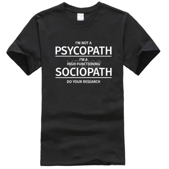 Шерлок Холмс sociopak забавная футболка Psychopath Забавный Юмор я Новые Топы 2017 с принтом