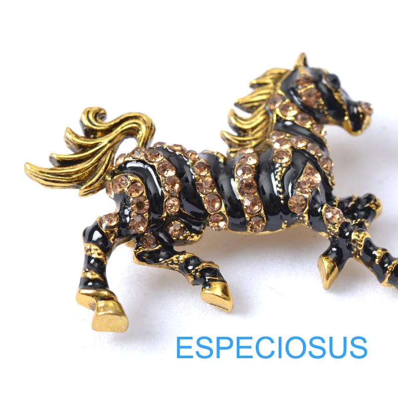 Классические ювелирные изделия стразы черного цвета анти-золотой цвет