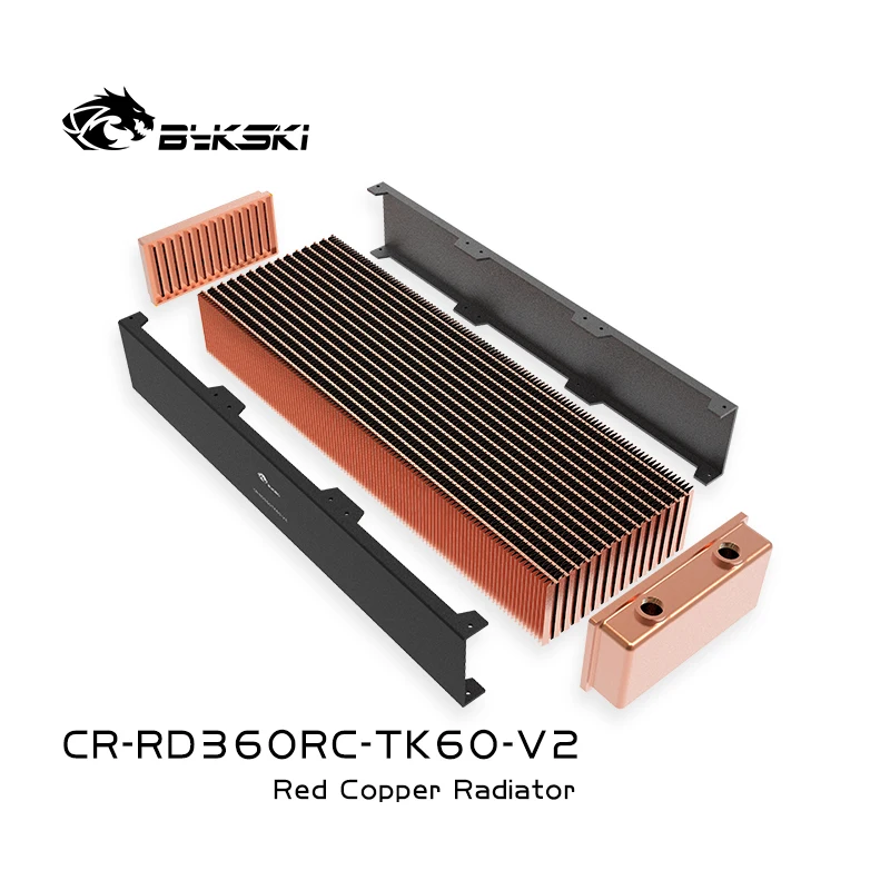 

Byksk 60mm Thick Radiator Copper 360 Full 3 Floors Water Cooling Radiator For Computer Cooler Heatsink CR-RD360RC-TK60-V2