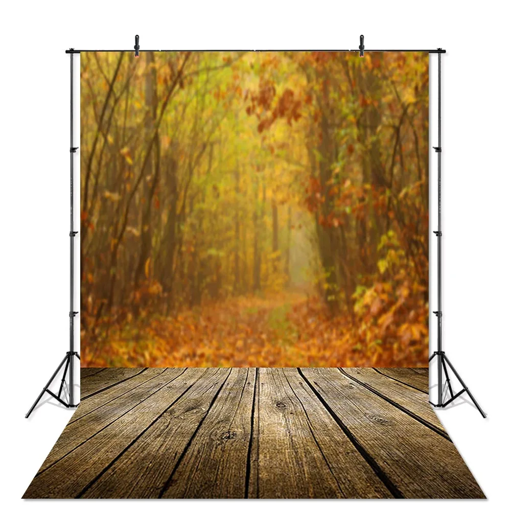 

Fall Wood Photography Background Autumn Leaves Forest Backdrop Shoot Children Newborn Photo Backdrop