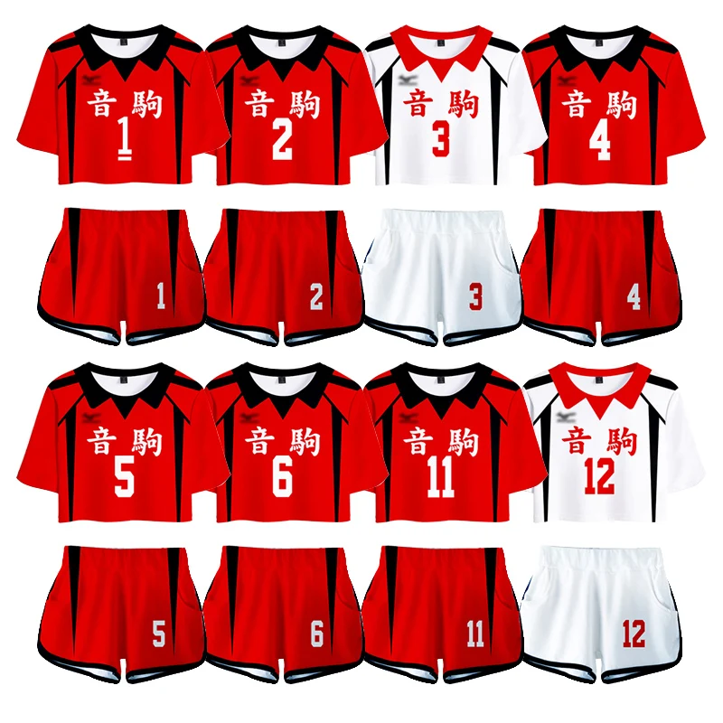 

Haikyuu Kozume Kenma Shirt Shorts Cosplay Costume Yaku Morisuke Shirt Uniform Sports Women Men Bino High School Volleyball Club