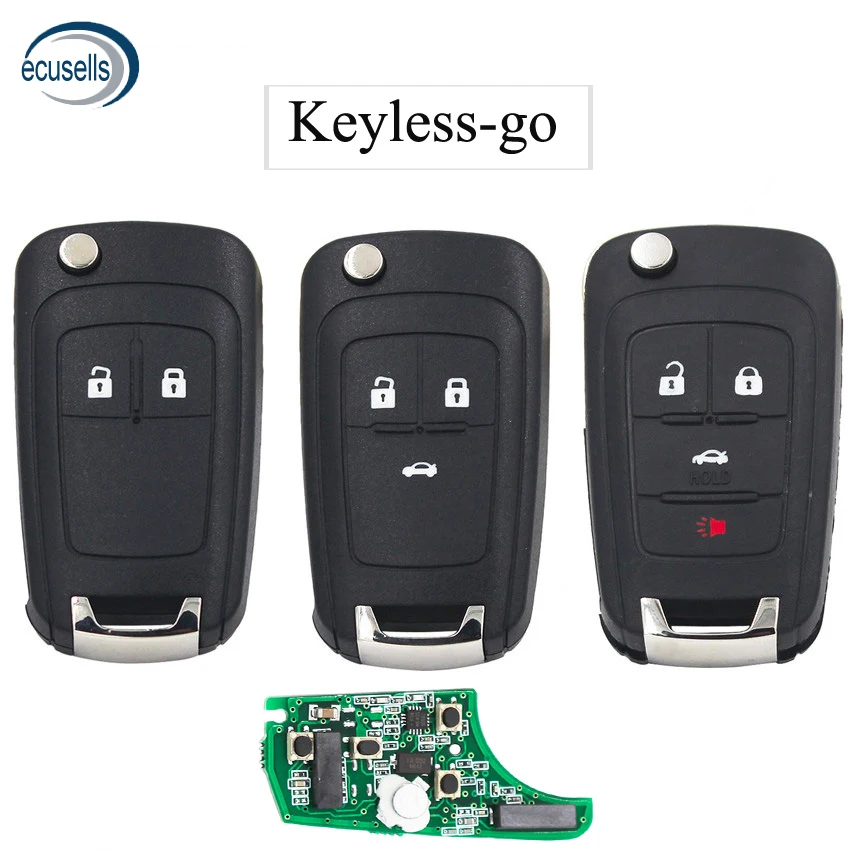 2/3/4 кнопки без ключа-go складной дистанционный ключ для Chevrolet 433MHz с чипом ID46 HU100 Balde